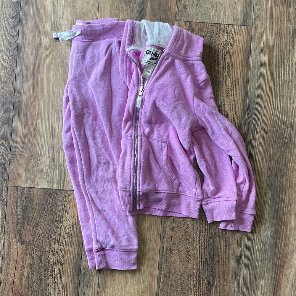 OshKosh B'gosh Kids Lavender Sweatpants & Hoodie Set